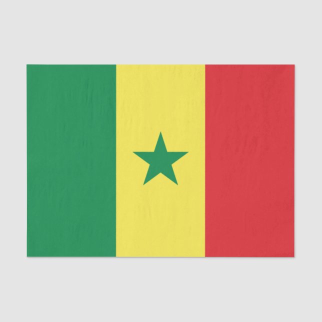 Papier Mousseline Drapeau du Sénégal (Recto)
