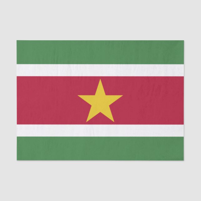 Papier Mousseline Drapeau du Suriname (Recto)