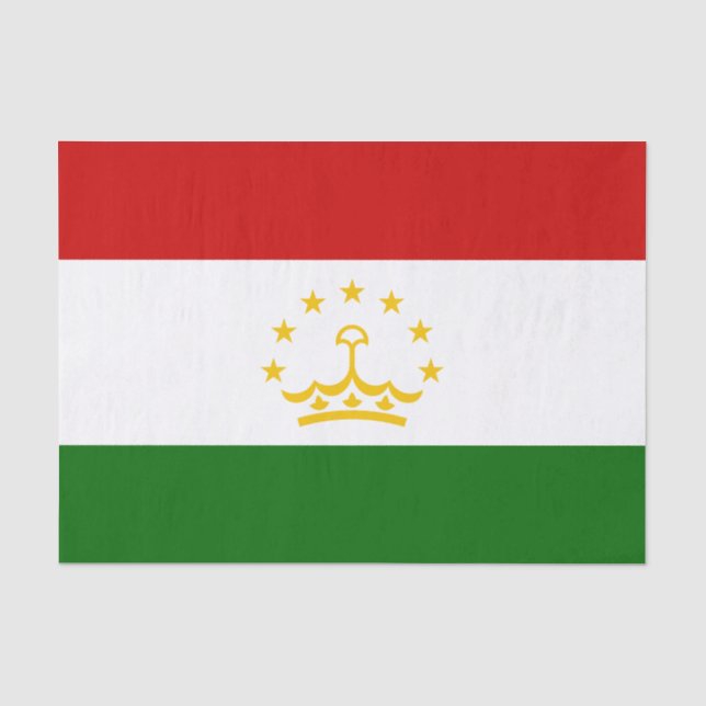 Papier Mousseline Drapeau du Tadjikistan (Recto)