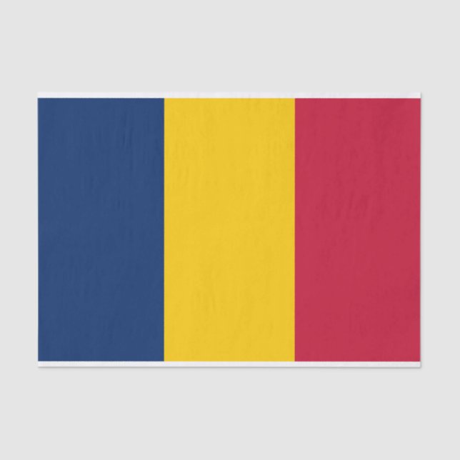 Papier Mousseline Drapeau du Tchad (Recto)