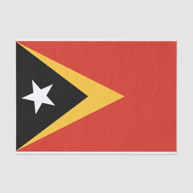 Papier Mousseline Drapeau du Timor oriental (Recto)