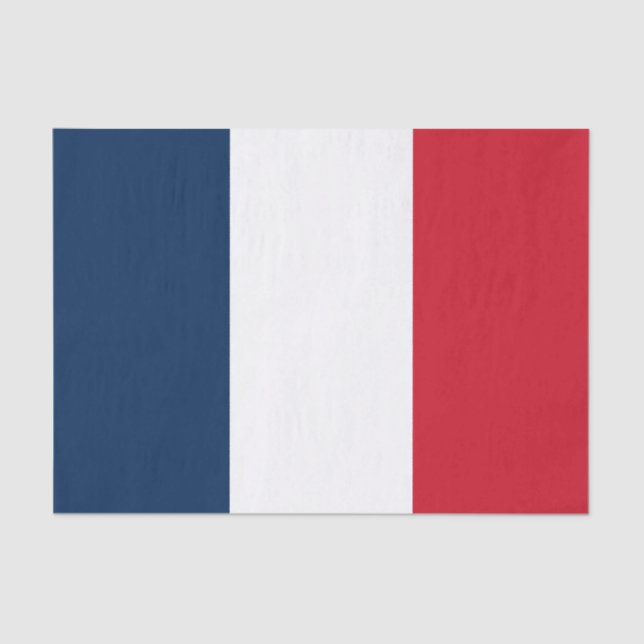 Papier Mousseline Drapeau français (Recto)
