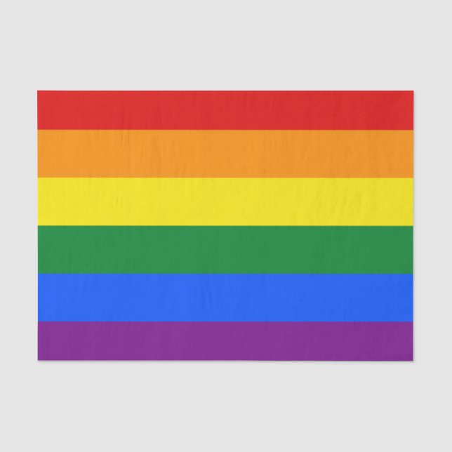 Papier Mousseline Drapeau Gay pride arc-en-ciel LGBT (Recto)