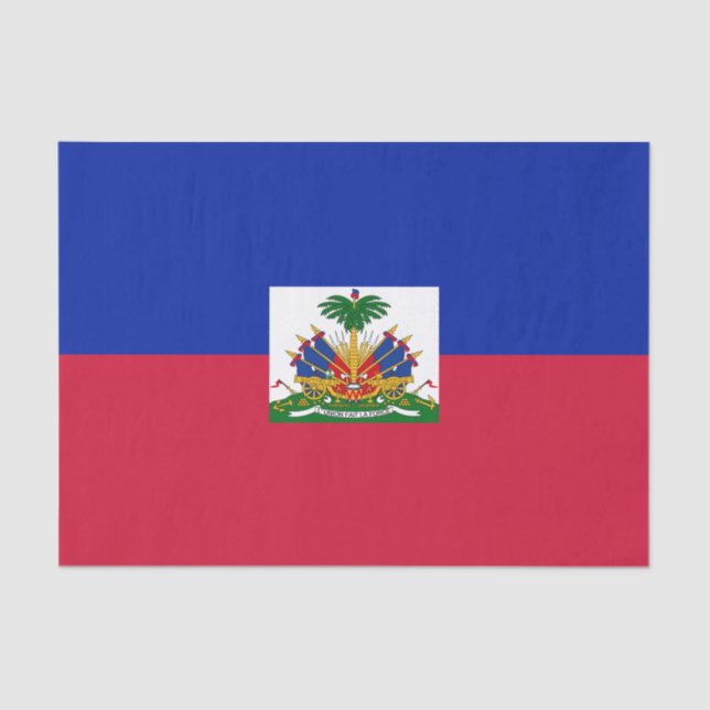 Papier Mousseline Drapeau Haïti (Recto)