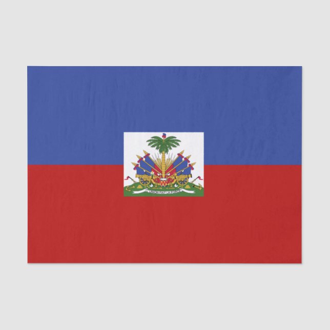 Papier Mousseline Drapeau haïtien classique (Recto)