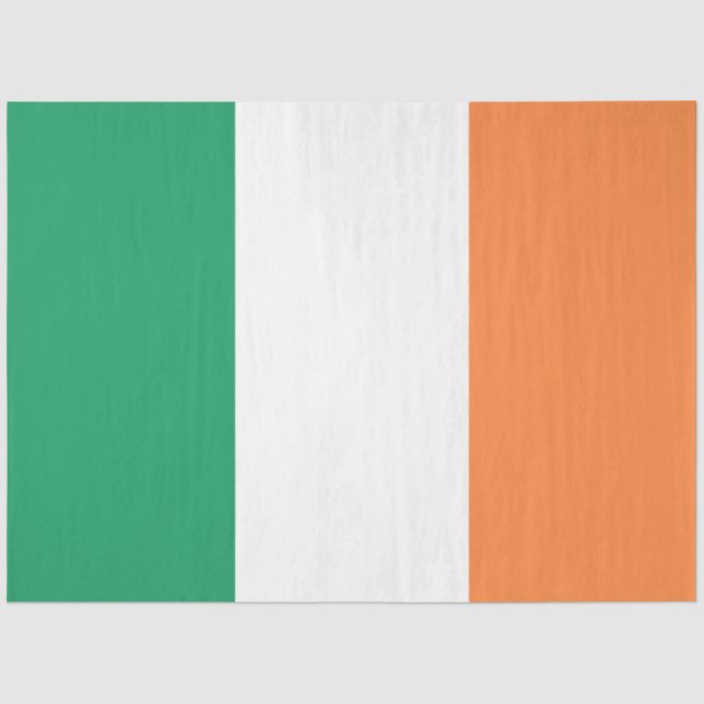 Papier Mousseline Drapeau irlandais (République d'Irlande) (ROI) (Ei (Recto)