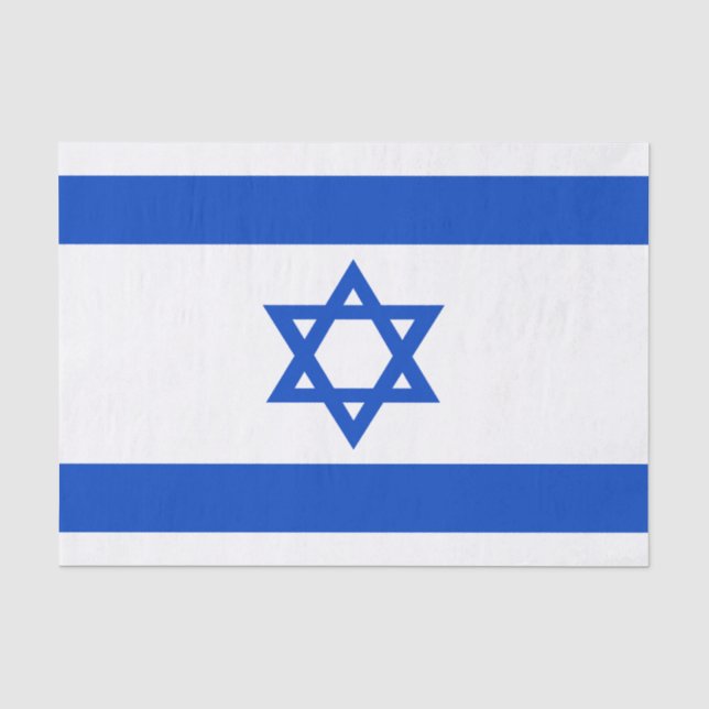 Papier Mousseline Drapeau Israël étoile bleue de David (Recto)