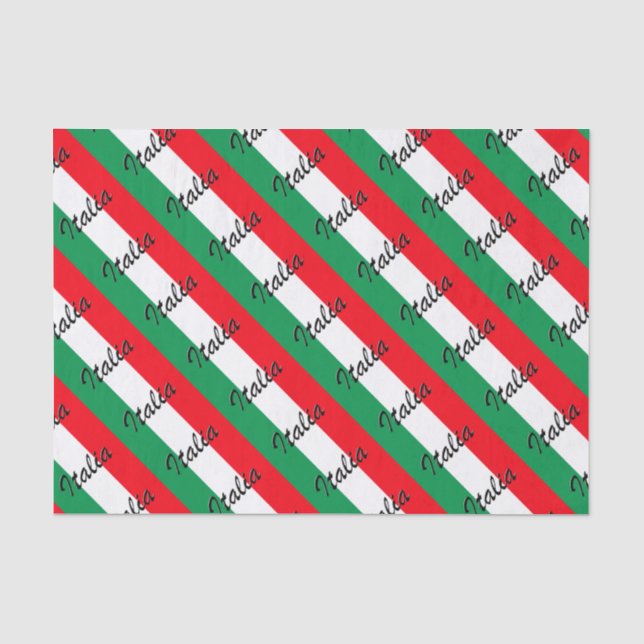 Papier Mousseline Drapeau Italia - Haute Qualité (Recto)