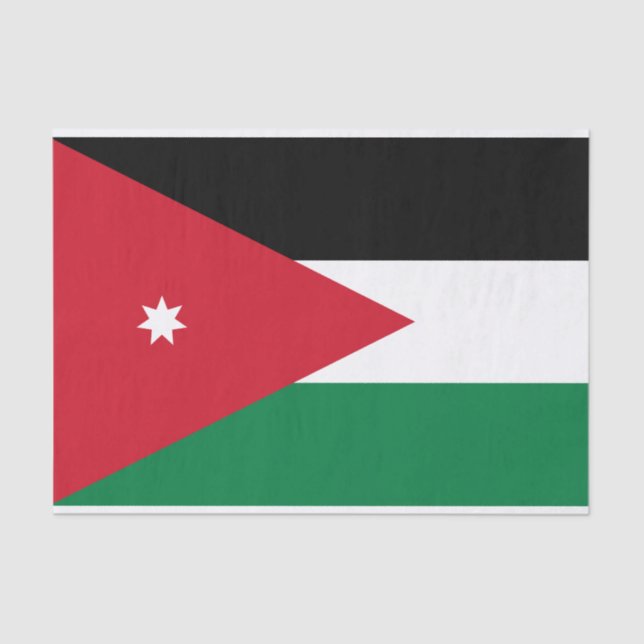 Papier Mousseline Drapeau Jordanie (Recto)