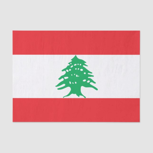 Papier Mousseline Drapeau libanais (Drapeau libanais) (Recto)