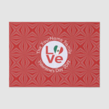 Drapeau LOVE rouge mexicain personnalisé 