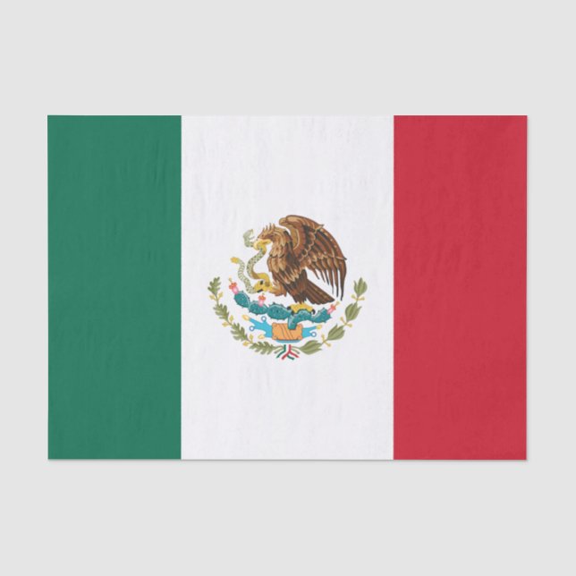 Papier Mousseline Drapeau Mexicain - Drapeau du Mexique (Recto)