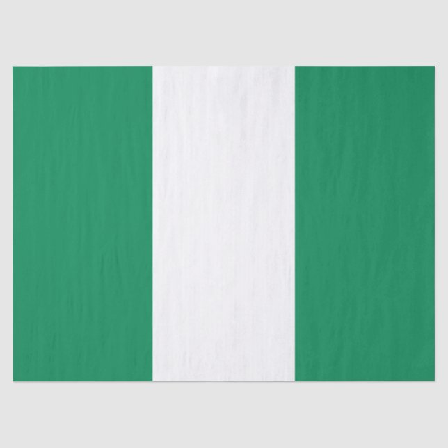 Papier Mousseline Drapeau nigérian (Recto)