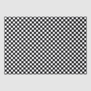 Papier Mousseline Drapeau noir et blanc À damiers course automobile