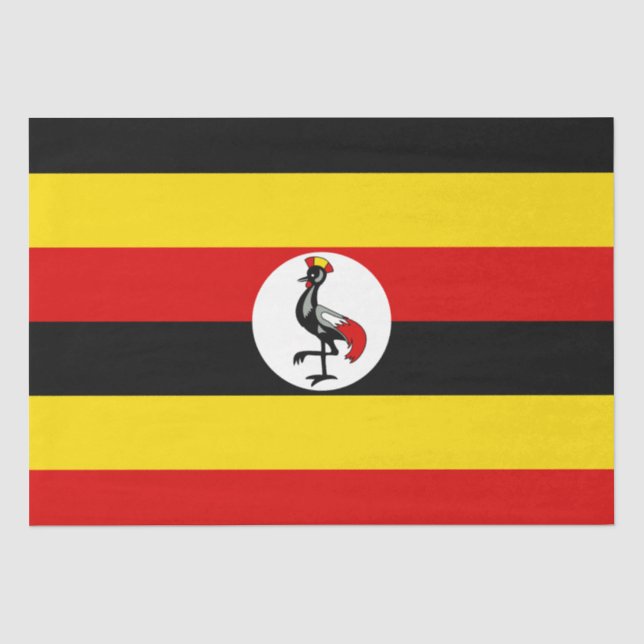 Papier Mousseline Drapeau ougandais (Ouganda) (Recto)