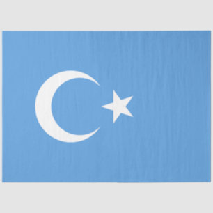 Papier Mousseline Drapeau ouïghour du Turkestan oriental (Uyghurista