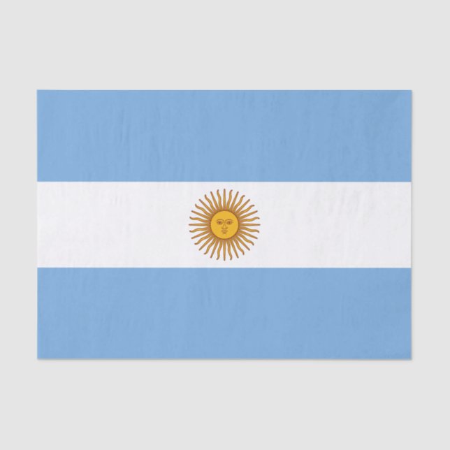 Papier Mousseline Drapeau patriotique argentin (Recto)