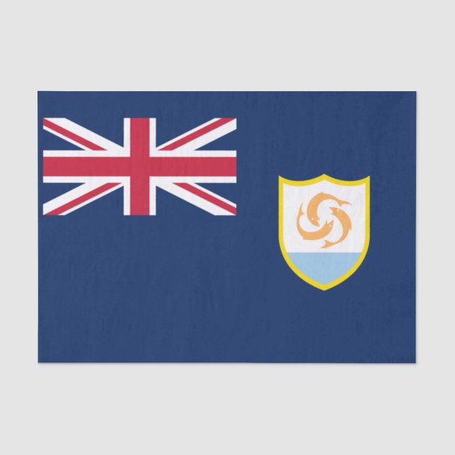 Papier Mousseline Drapeau patriotique d'Anguilla (Recto)