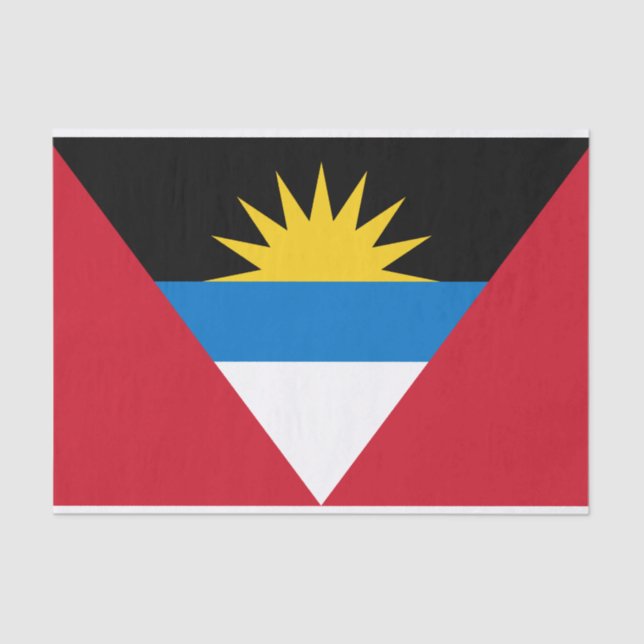 Papier Mousseline Drapeau patriotique d'Antigua-et-Barbuda (Recto)