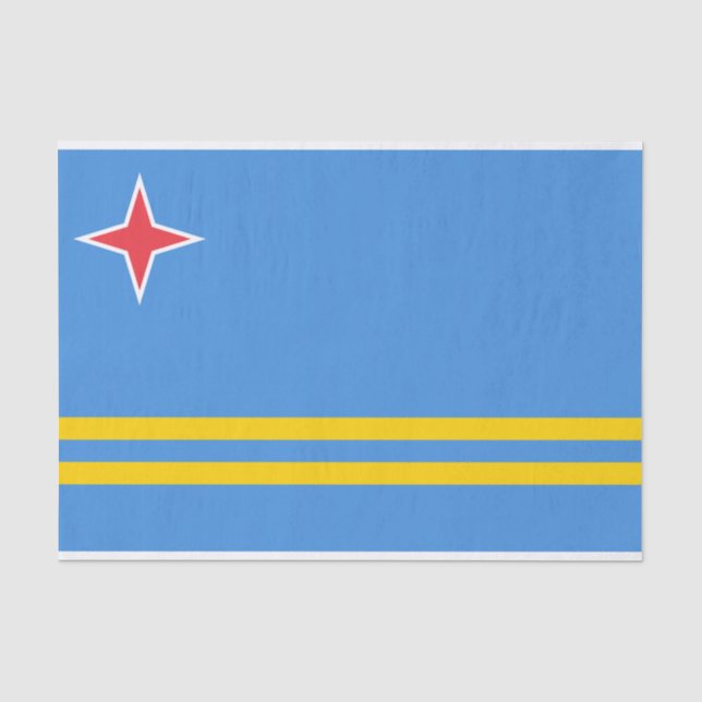 Papier Mousseline Drapeau patriotique d'Aruba (Recto)