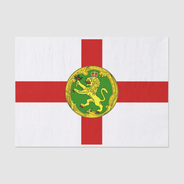 Papier Mousseline Drapeau patriotique d'Aurigny (Recto)