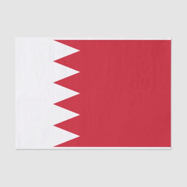 Papier Mousseline Drapeau patriotique de Bahreïn Tissu Paper (Recto)
