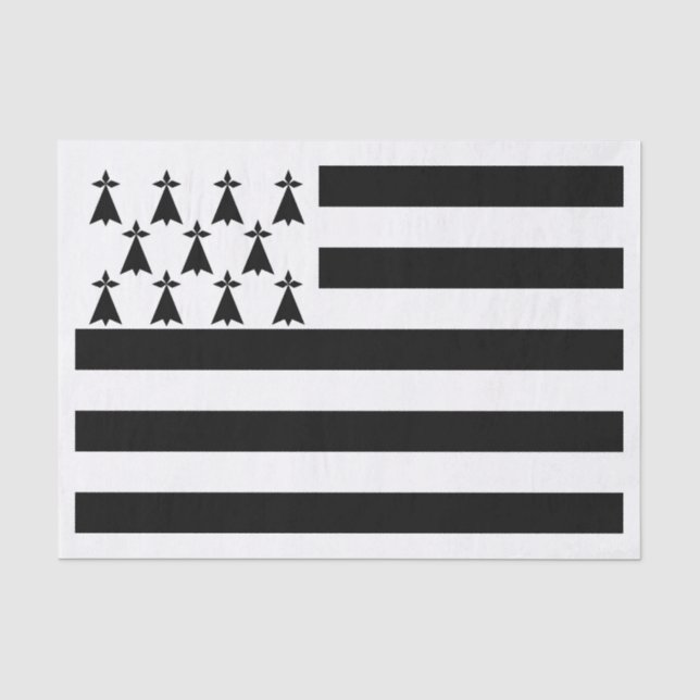 Papier Mousseline Drapeau patriotique de Bretagne (Recto)