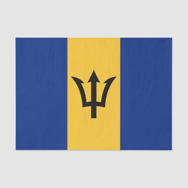 Papier Mousseline Drapeau patriotique de la Barbade (Recto)
