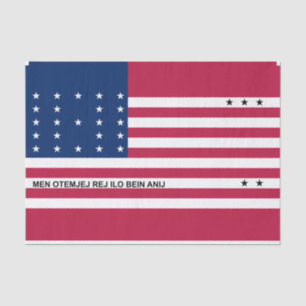 Papier Mousseline Drapeau patriotique de l'atoll de Bikini