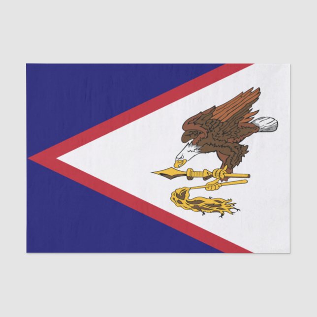 Papier Mousseline Drapeau patriotique des Samoa américaines (Recto)
