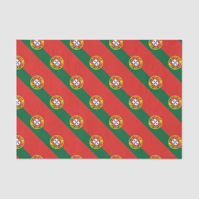 Papier Mousseline Drapeau portugais Bandeira De Portugal (Recto)