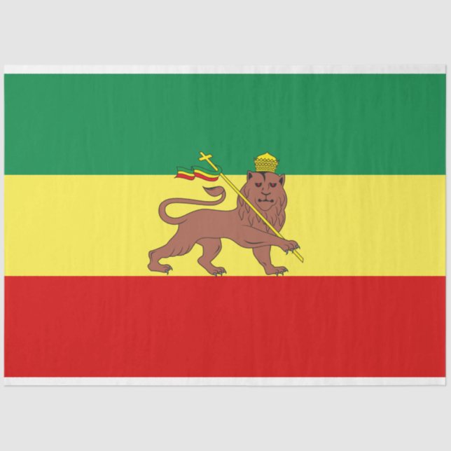 Papier Mousseline Drapeau rastafarien (Rastafarianisme) (Rasta) (Recto)