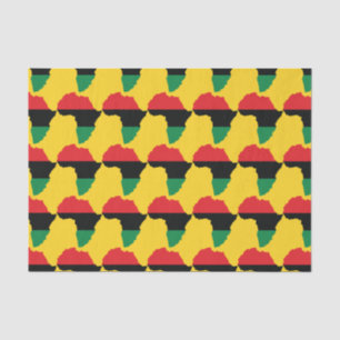 Papier Mousseline Drapeau rouge, noir et vert de l'Afrique