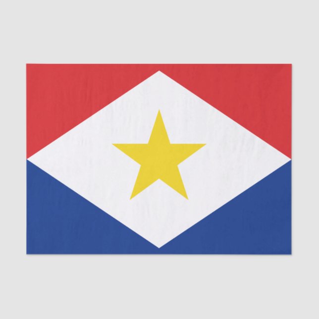 Papier Mousseline Drapeau Saba (Recto)