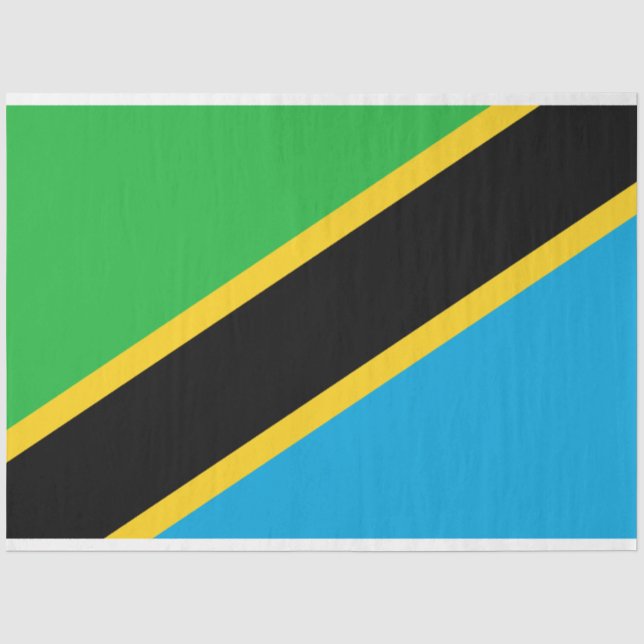 Papier Mousseline Drapeau tanzanien (Recto)