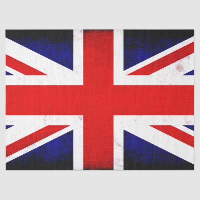 Papier Mousseline Drapeau Union Jack britannique (Recto)