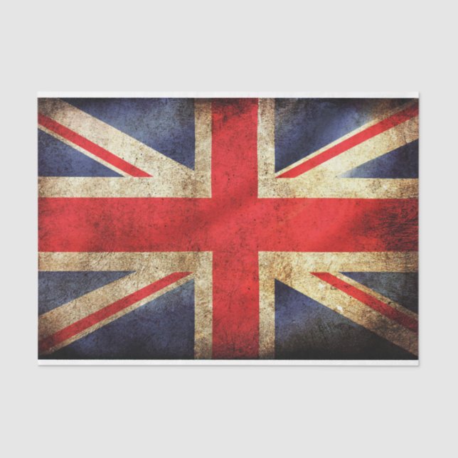 Papier Mousseline Drapeau Union Jack vintage (Recto)