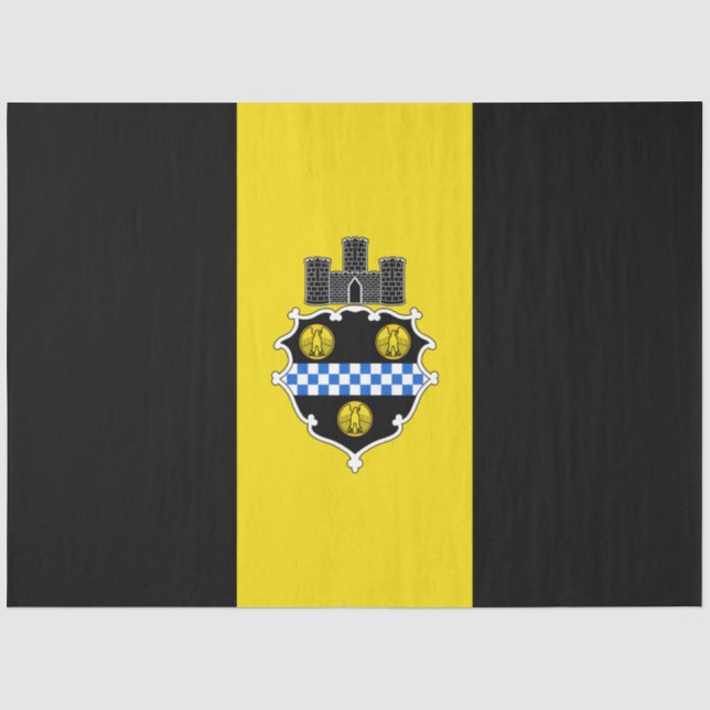 Papier Mousseline Drapeau urbain de Pittsburgh (Pennsylvanie) (Recto)