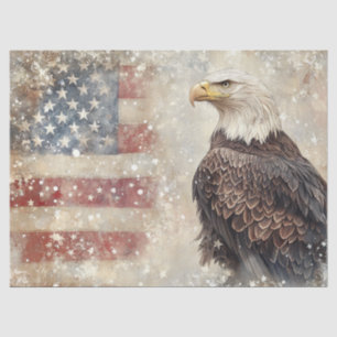 Papier Mousseline Drapeau vintage Patriotique Aigle Américain