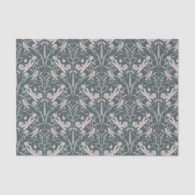 Papier Mousseline Dream Dragonfly Cornflower, Etoiles, Chevron (Recto)