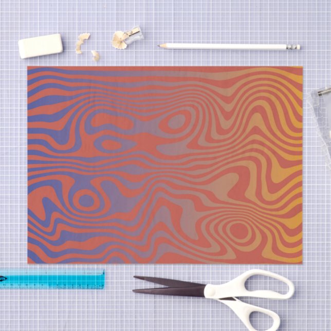 Papier Mousseline Dream Flow l Abstract Trippy Pattern - No. 01 (Artisanat)