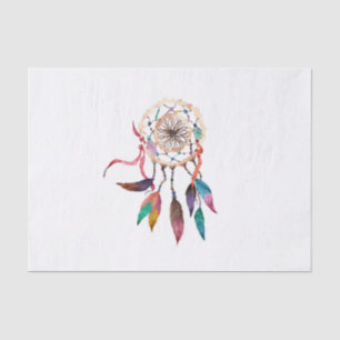Papier Mousseline Dreamcatcher de Bohème en peinture vibrante