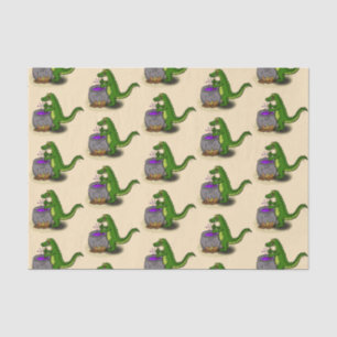 Papier Mousseline Drôle alligator vert cuisine dessin animé