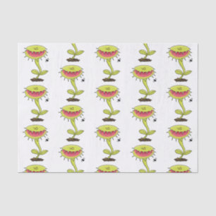 Papier Mousseline Drôle carnivore Vénus piège à mouches plante dessi