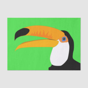 Papier Mousseline Drôle dessin animé Toucan oiseau sourire