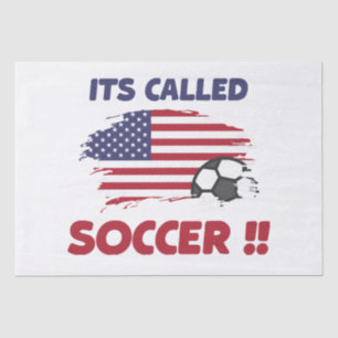 Papier Mousseline Drôle drapeau américain son appelé SOCCER pas FOOT