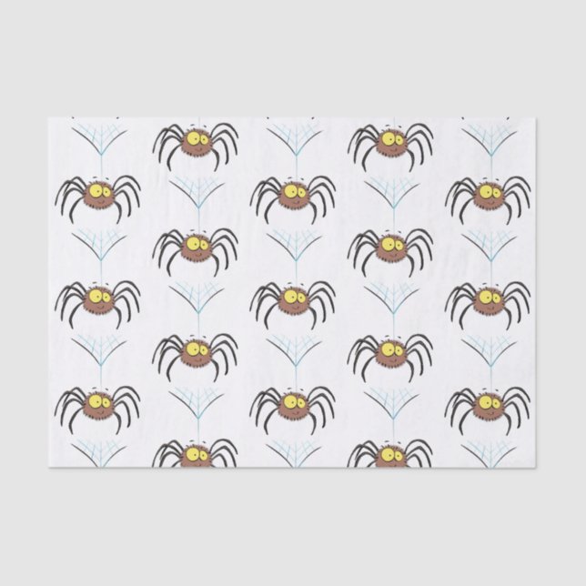 Papier Mousseline Drôle mignon dessin animé d'araignée moelleuse (Recto)