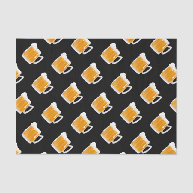 Papier Mousseline Drôle motif de la fête de la tasse de bière (Recto)