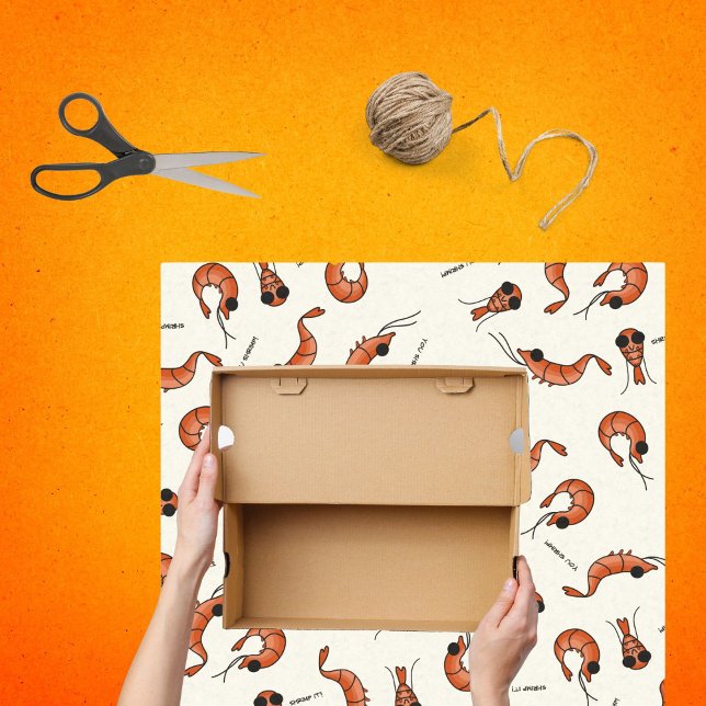 Papier Mousseline Drôle papier de mouture kawaii (make your gift stand out with custom shrimp tissue paper)