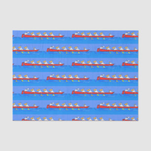 Papier Mousseline Drôle pélicans rameurs dessin animé